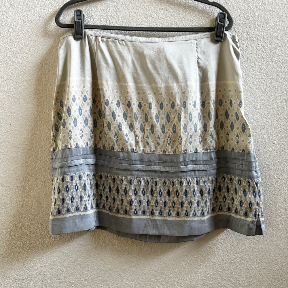 J. Jill Blue Silk Boho Midi Skirt Size 20 Petite - Picture 2 of 10